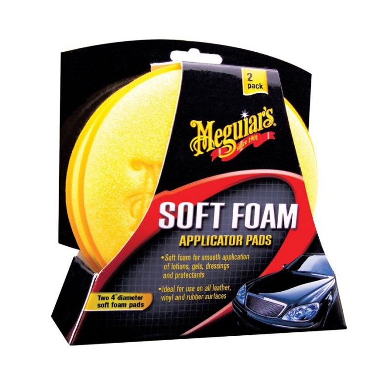 Meguiars Soft Foam Applicator Pads - Diameter 10.2cm, Set à 2 stuks