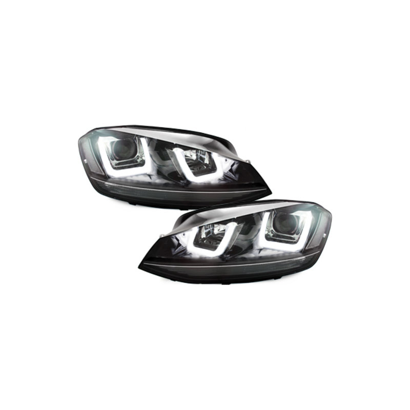 Phares Golf 7 VW Halogène avec feux diurnes R-Look