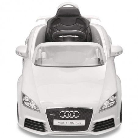 Voiture Enfant Audi TT Blanche Sur batterie 6V Incluse. SD et télécommande - dès 3 ans