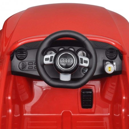 Voiture Enfant Audi TT Rouge Sur batterie 6V Incluse. SD et télécommande - dès 3 ans