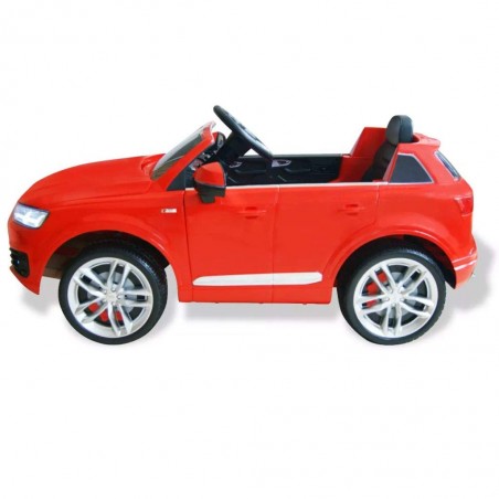 Voiture Enfant Audi Q7 Rouge Sur batterie 6V Incluse. SD et télécommande - dès 3 ans