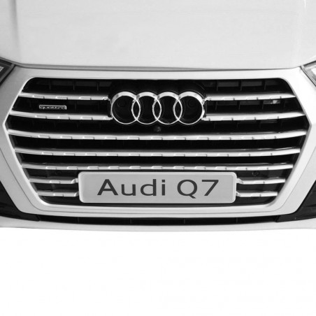 Voiture Enfant Audi Q7 Blanc Sur batterie 6V Incluse. SD et télécommande - dès 3 ans