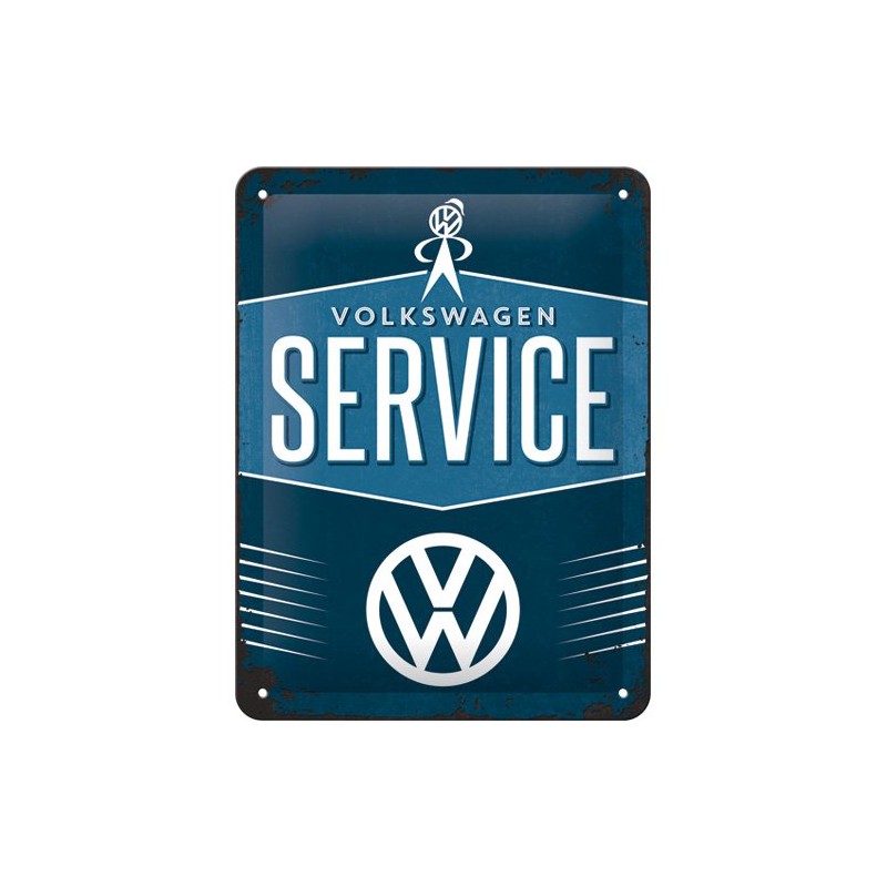 Décoration Plaque en métal Vintage "Volkswagen Service" 15x20cm