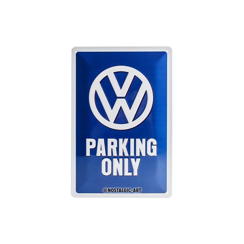 Décoration Plaque en métal Vintage "VW parking Only" 20x30cm