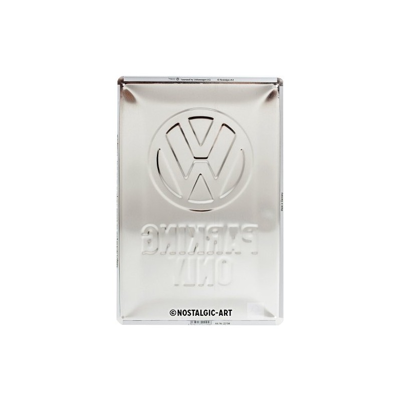 Décoration Plaque en métal Vintage "VW parking Only" 20x30cm