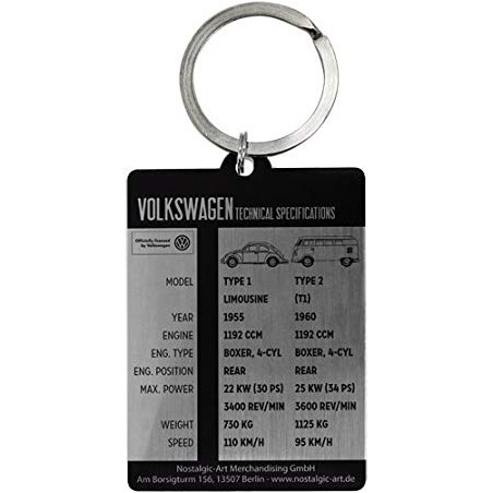 Porte clef Vintage VW "Parking Only" 6x4.5cm