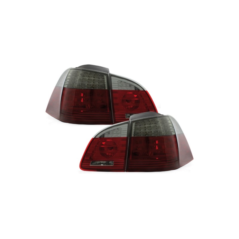 Feux arrière LED BMW E61 Touring 04-07 - Rouge/Fumé