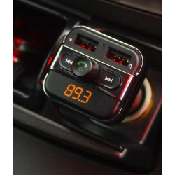 Transmetteur FM avec Double Port USB et appels téléphoniques, Port Micro SD pour MP3