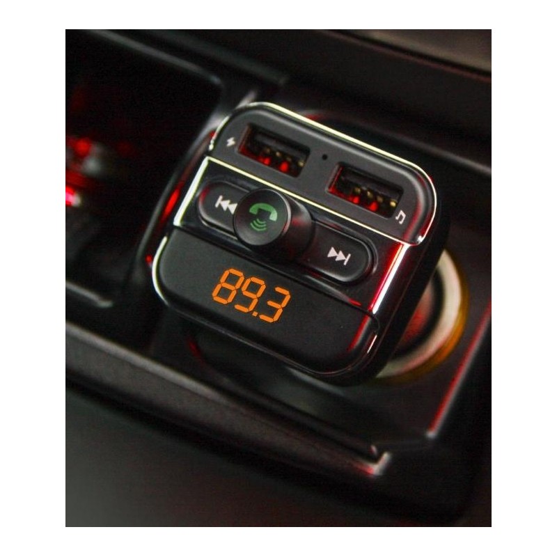 Transmetteur FM avec Double Port USB et appels téléphoniques, Port Micro SD pour MP3