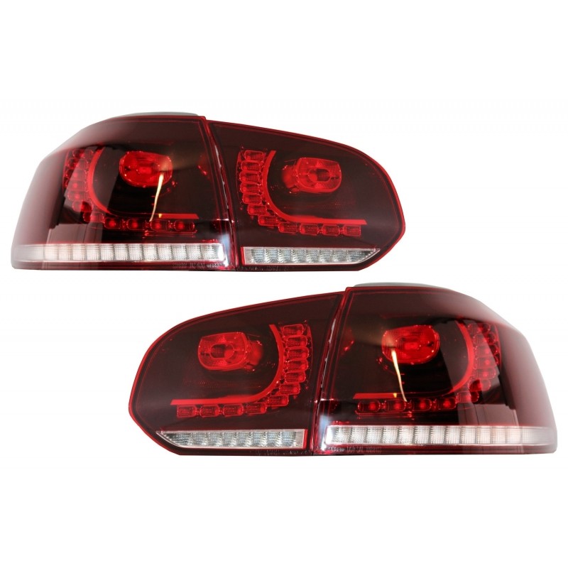 Feux Led rouge fumé à clignotants dynamique pour VW Golf 6