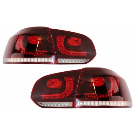 Feux Led rouge fumé à clignotants dynamique pour VW Golf 6