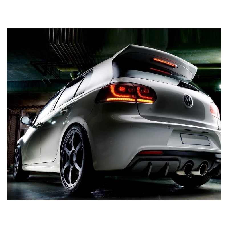 Feux Led rouge fumé à clignotants dynamique pour VW Golf 6