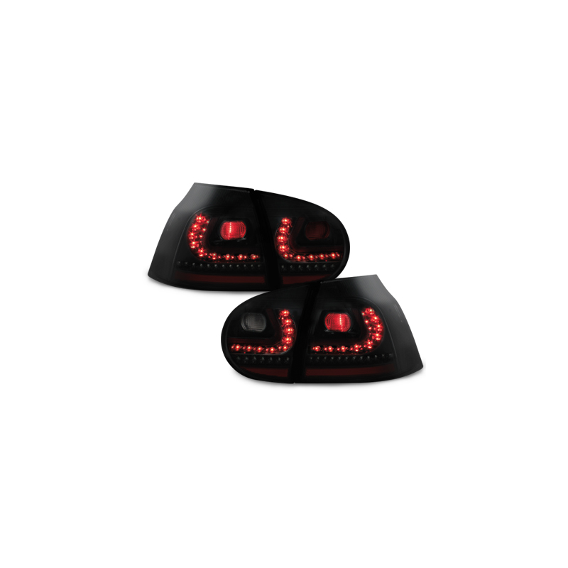 Feux arrière Golf 5 Noir à Clignotants Dynamique
