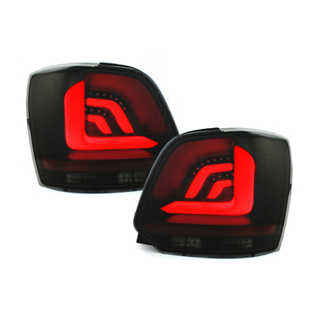 Feux carDNA LED VW Polo 6R rouge/fumé à clignotants dynamique - RV46LLBSY