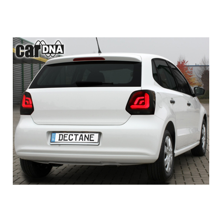 Feux carDNA LED VW Polo 6R rouge/fumé à clignotants dynamique - RV46LLBSY