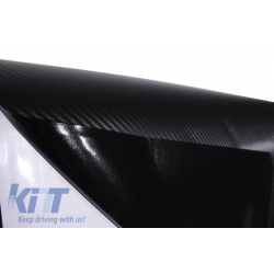 Carbon Fiber Textured Vinyl Auto Wrap 1.27m x 30m Black