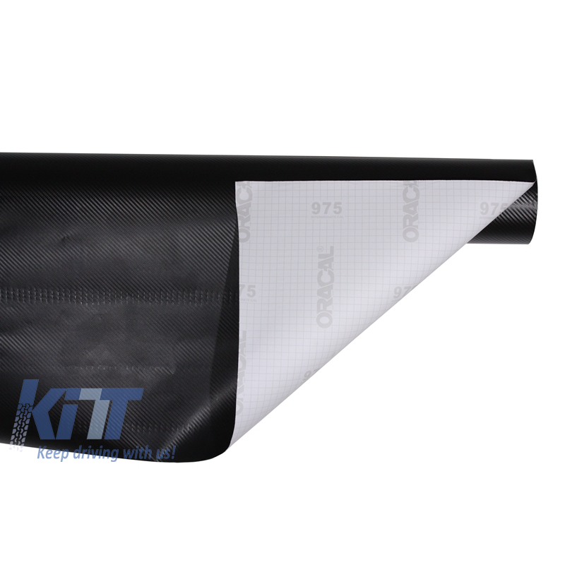 Carbon Fiber Textured Vinyl Auto Wrap 1.27m x 30m Black