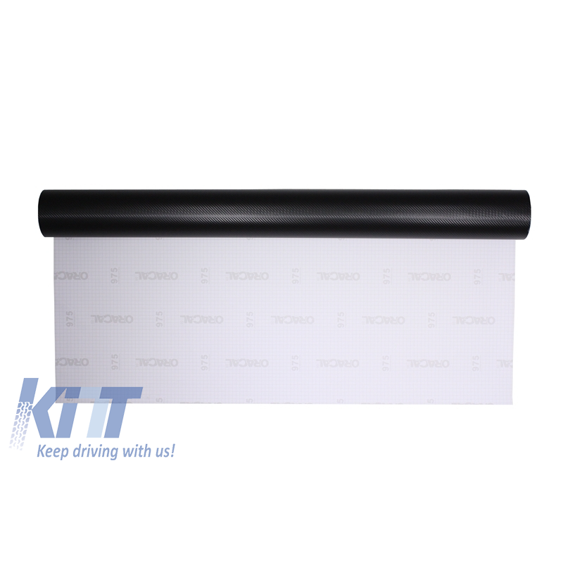 Carbon Fiber Textured Vinyl Auto Wrap 1.52m x 30m Black