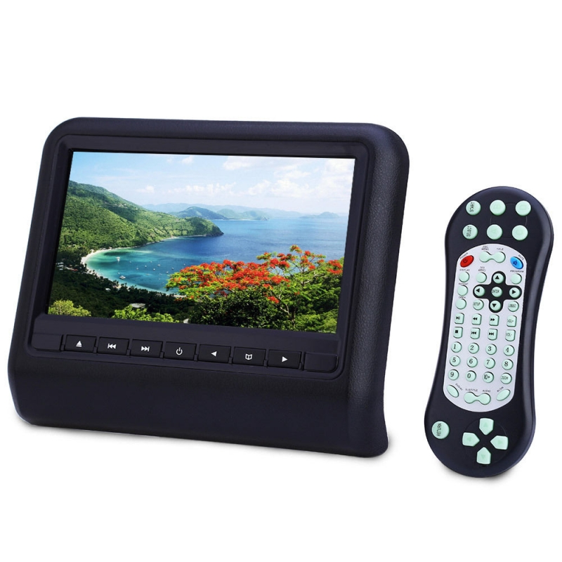 Universal 9 Inch Car Headrest DVD Player HDMI LCD Screen Backsuitable for SEAT Monitor -Black