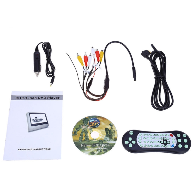 Universal 9 Inch Car Headrest DVD Player HDMI LCD Screen Backsuitable for SEAT Monitor -Black