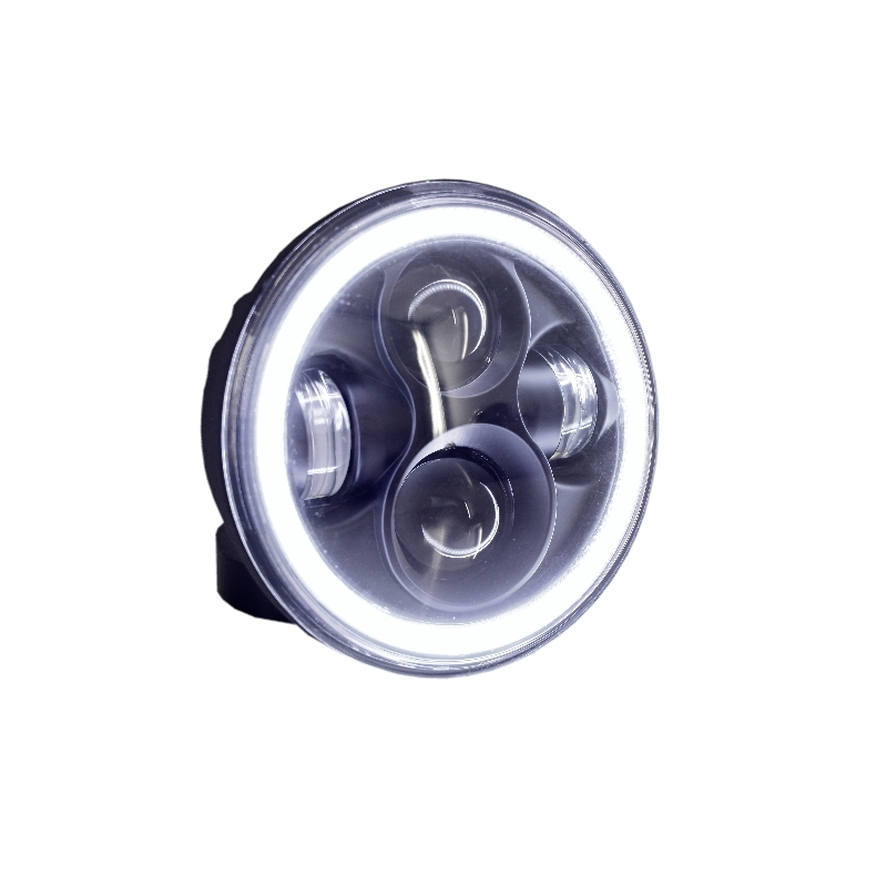 5.75 Inch Motorcycle CREE LED Headlight Angel Eye Halo DRL  