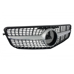 Front Grille suitable for MERCEDES Benz C-Class C63 AMG Design W204 S204 Limousine Station Wagon (2007-2014) Sport Silver