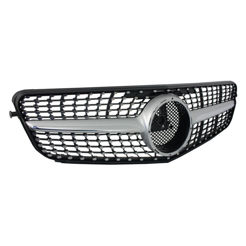 Front Grille suitable for MERCEDES Benz C-Class C63 AMG Design W204 S204 Limousine Station Wagon (2007-2014) Sport Silver