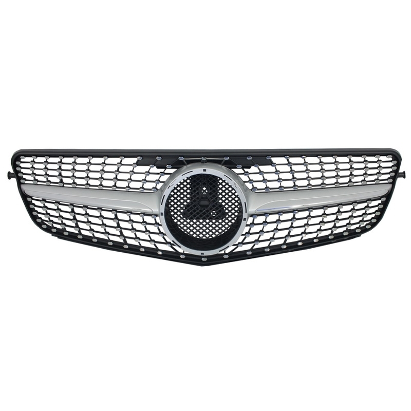 Front Grille suitable for MERCEDES Benz C-Class C63 AMG Design W204 S204 Limousine Station Wagon (2007-2014) Sport Silver