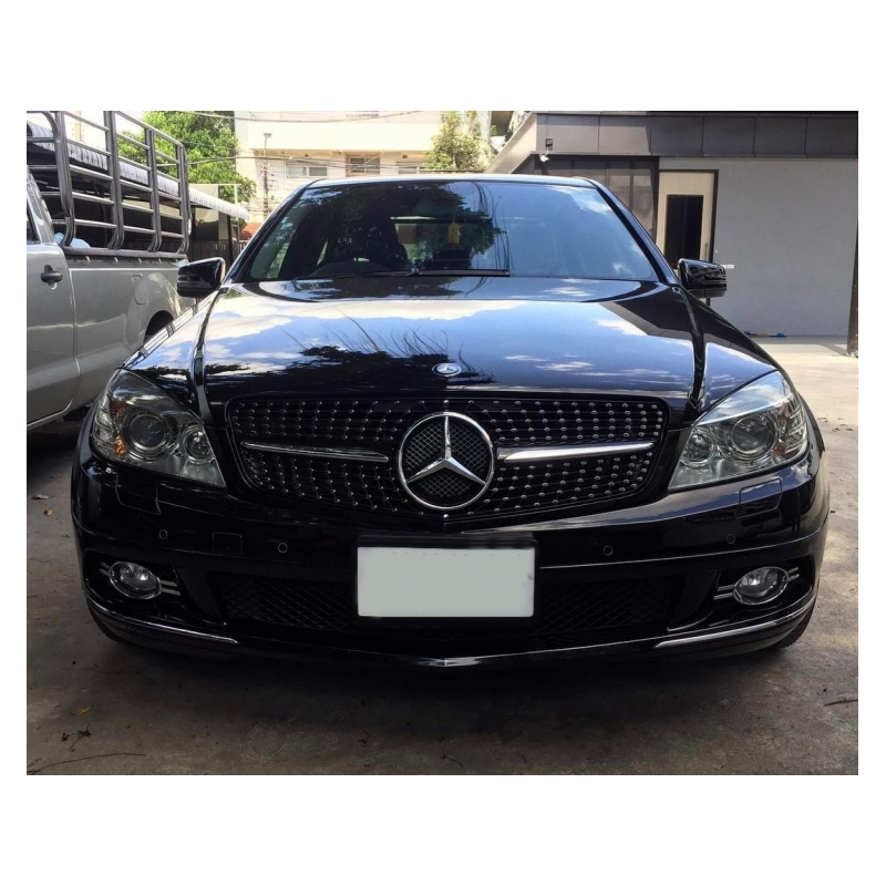 Front Grille suitable for MERCEDES Benz C-Class C63 AMG Design W204 S204 Limousine Station Wagon (2007-2014) Sport Silver