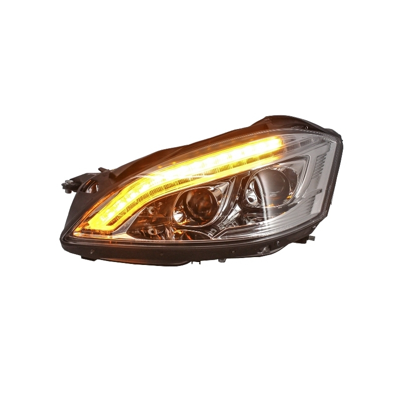 HID Xenon Headlights LED DRL suitable for MERCEDES W221 S-Class (2005-2009) W222 Look Chrome