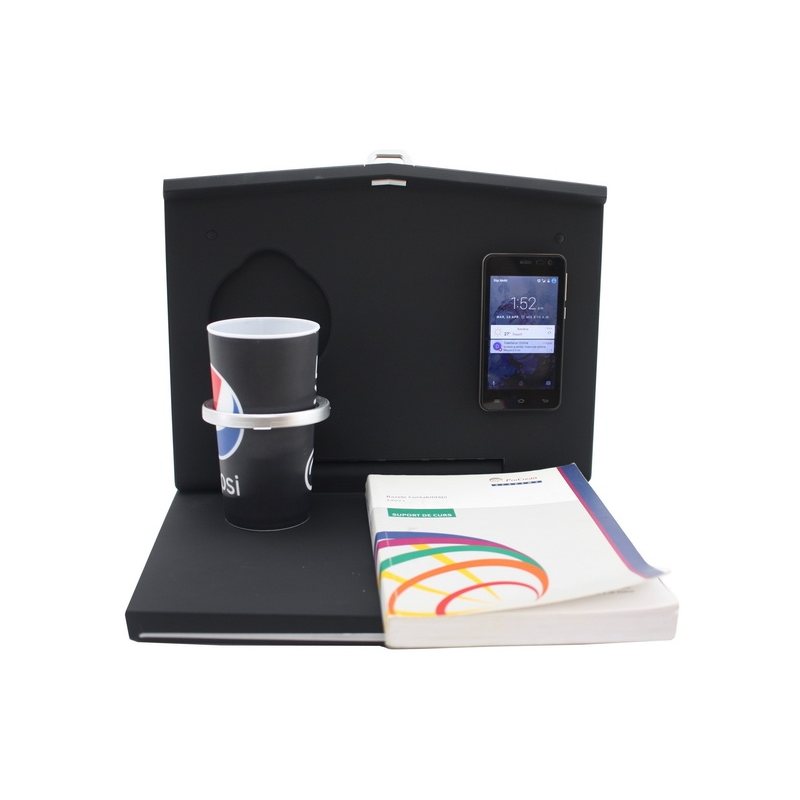 Universal Auto Headrest Desk Laptop Folding Tray Table Worktop Cup Stand Car Back suitable for SEAT