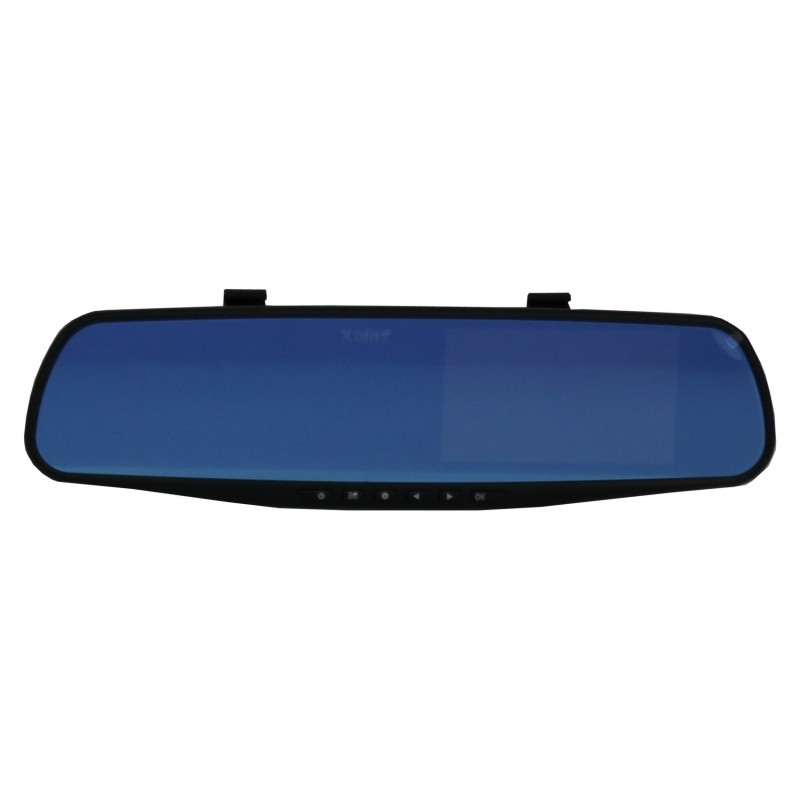 Xblitz Mirror 2016 Dash Camera Dashboard Recorder Full HD 1920x1080P, 4.3 Inch, 140 Degrees Lens, Black