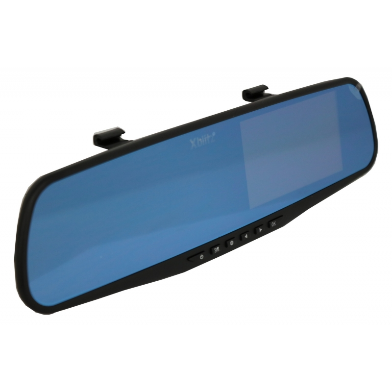 Xblitz Mirror 2016 Dash Camera Dashboard Recorder Full HD 1920x1080P, 4.3 Inch, 140 Degrees Lens, Black