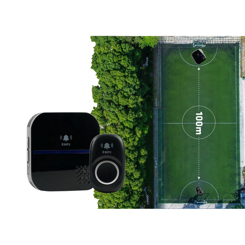 Xblitz Kinetic Black Wireless Doorbell Black
