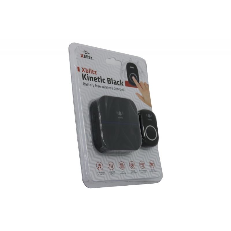 Xblitz Kinetic Black Wireless Doorbell Black