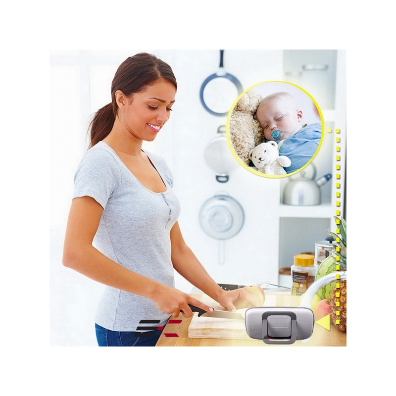 Xblitz Kinder Electronic Nanny Baby Monitor, Wireless, 2,4 GHZ, 3.2 Inch TFT LCD Screen , Night Vision, Bidirectional Communicat