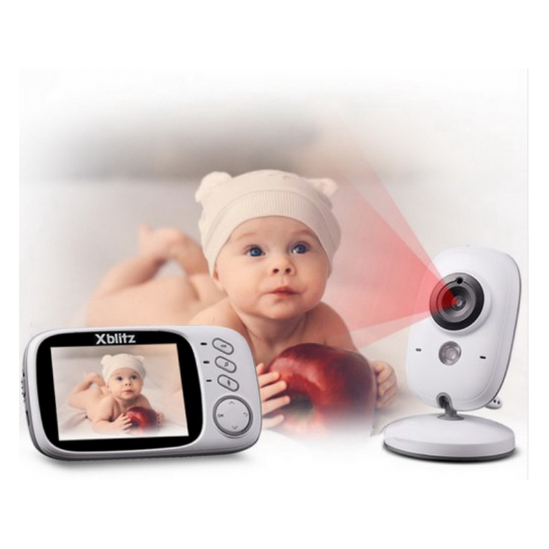 Xblitz Kinder Electronic Nanny Baby Monitor, Wireless, 2,4 GHZ, 3.2 Inch TFT LCD Screen , Night Vision, Bidirectional Communicat