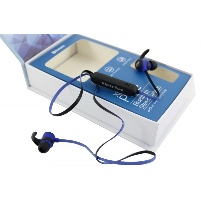 Xblitz Pure Wireless Bluetooth Headphones, Blue
