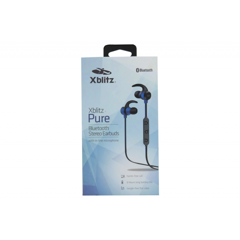 Xblitz Pure Wireless Bluetooth Headphones, Blue
