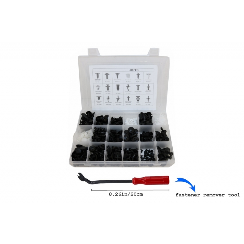 Auto Clips Plastic fasteners Kit 415 pcs