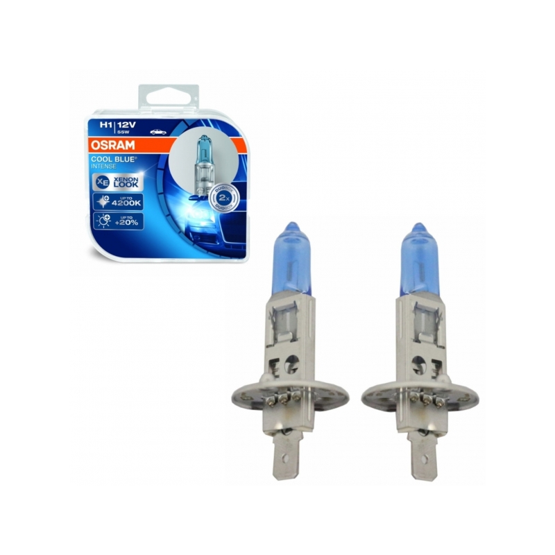 OSRAM COOL BLUE INTENSE H1 Halogen Headlamp 64150CBI HCB 12V Duobox (2 Units)