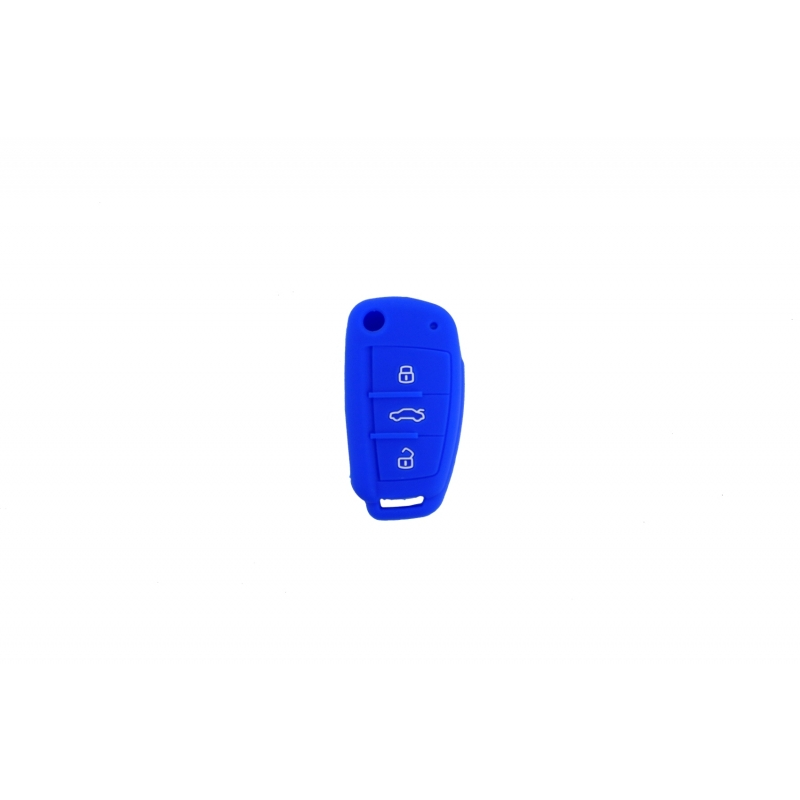 Silicone Car Key Cover suitable for AUDI - Blue