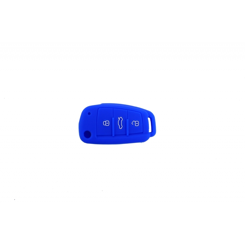 Silicone Car Key Cover suitable for AUDI - Blue