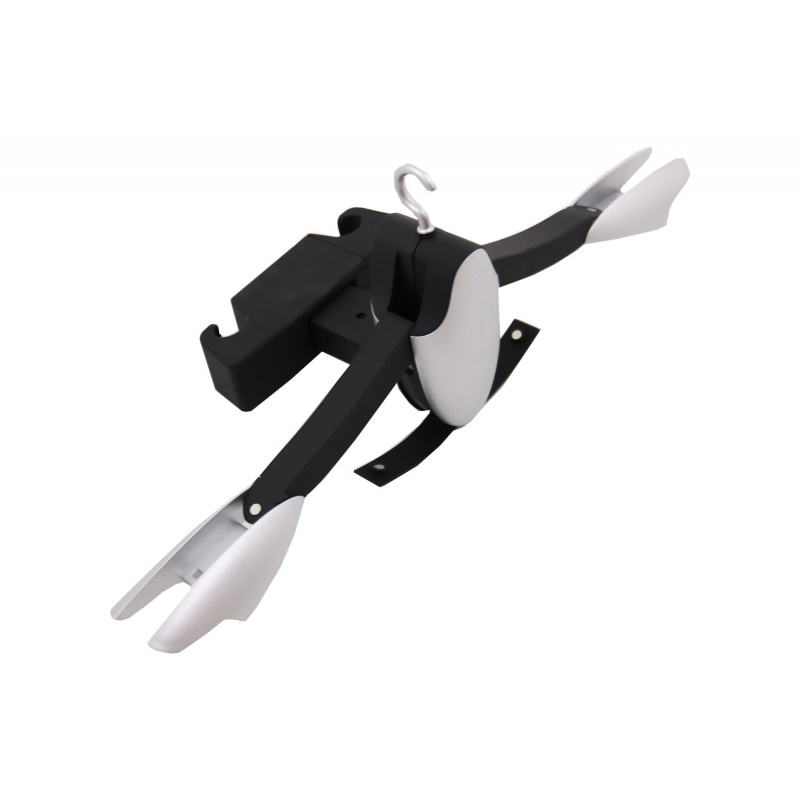 Multifunctional Detachable Car Coat Hanger Headrest and Foldable Gray