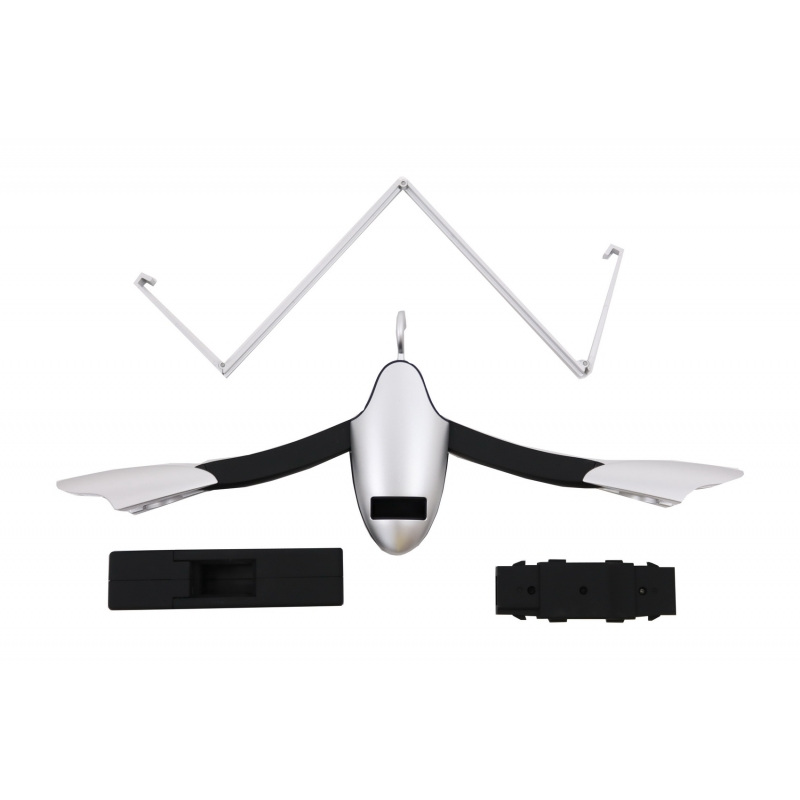 Multifunctional Detachable Car Coat Hanger Headrest and Foldable Gray