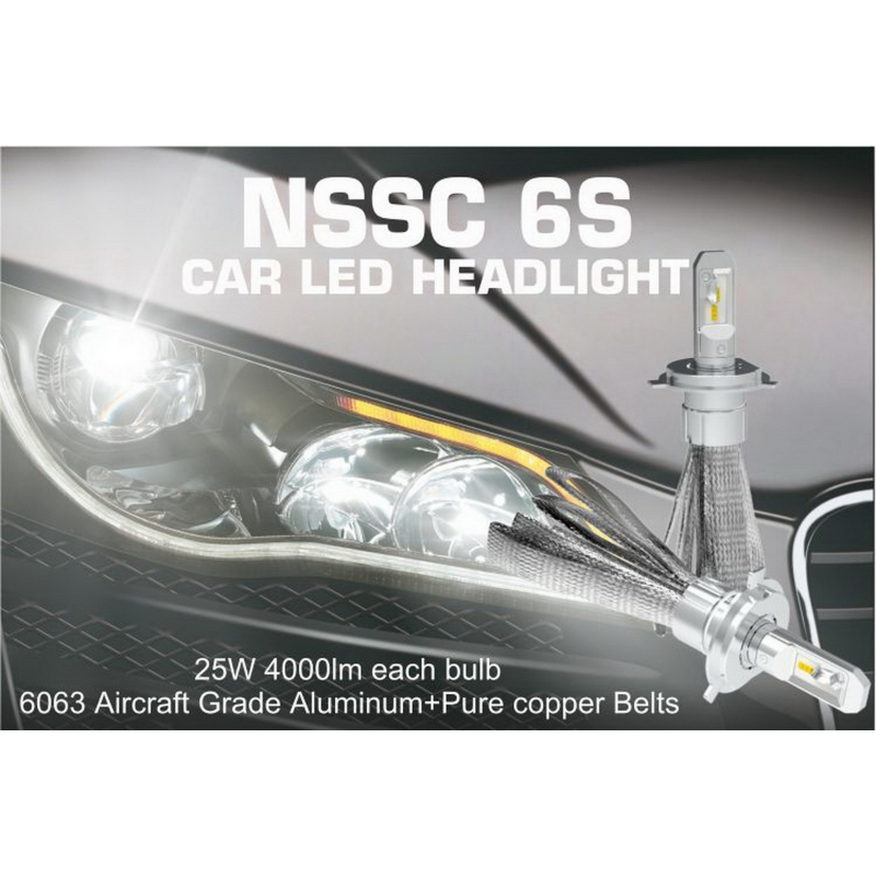 LED Headlights Bulbs Lumileds Z ES 6000K H7 Can-Bus 360, 50 W, 4000 Lumens, Adjustable Metal Socket