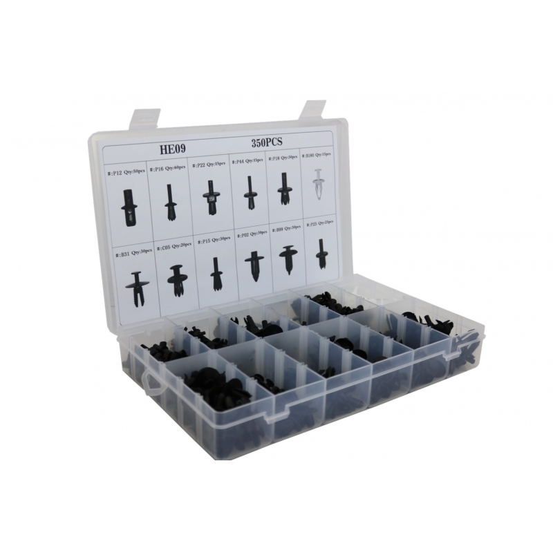 Auto Clips Plastic fasteners Kit 350 pcs