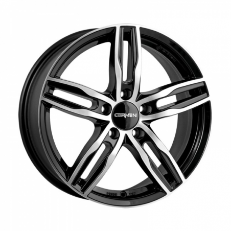 Alloy wheels Carmani 14 Paul 16, 6.5, 5, 105, 39, 56.6, black polish, Alloy wheels Carmani 14 Paul 16, 6.5, 5, 105, 39, 56.6, black polish,
