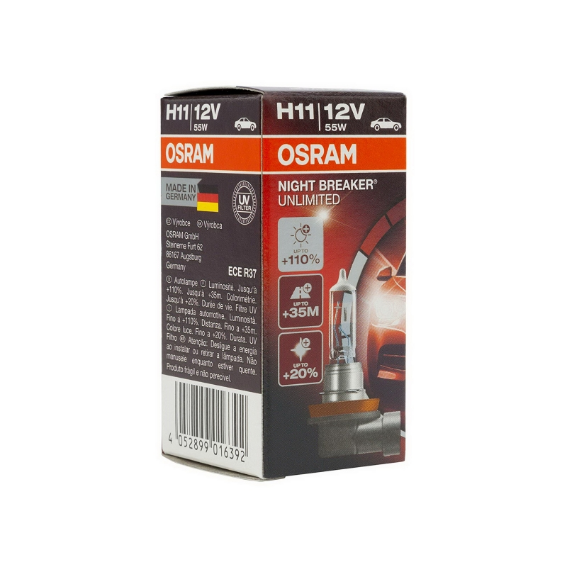 OSRAM NIGHT BREAKER UNLIMITED H4 Halogen Headlamp 12V 60/55W