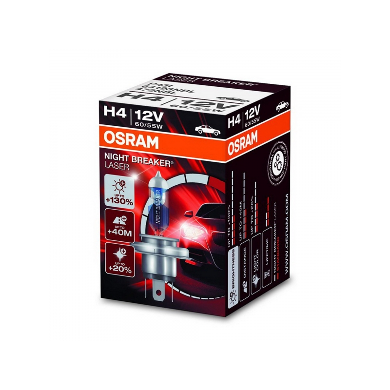 OSRAM NIGHT BREAKER UNLIMITED H4 Halogen Headlamp 12V 60/55W